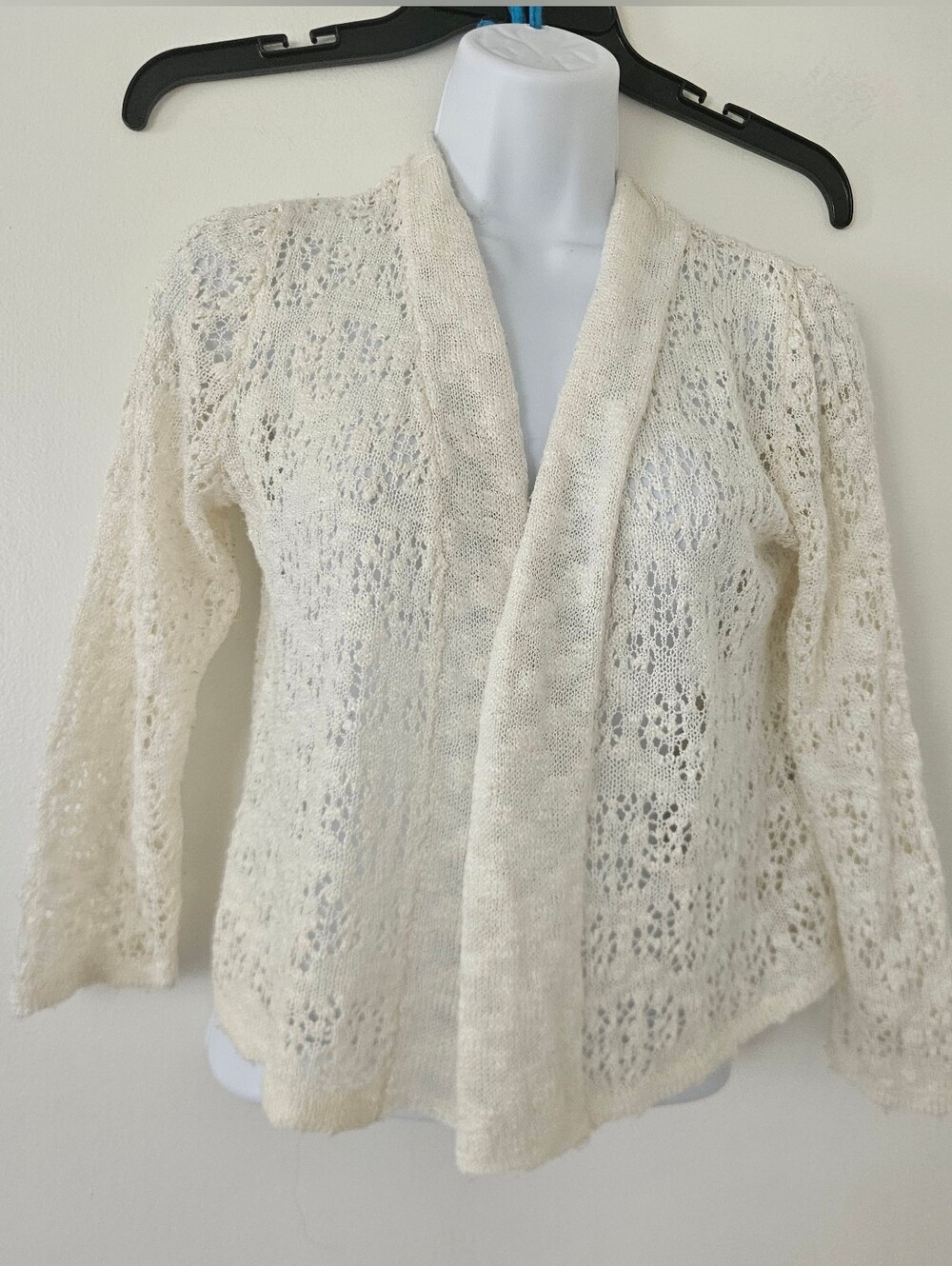 Belldini Womens Cardigan S Cottage Fairy Delicate Ethereal Eyelet Prairie Boho